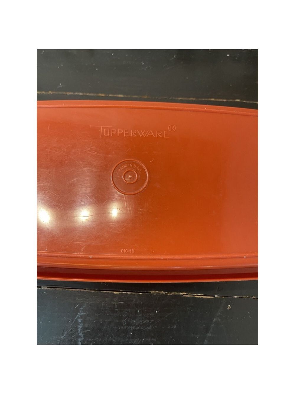 Vintage Tupperware Container Paprika Cold Cut Keeper 816-13 “5x9” - Picture 6 of 7